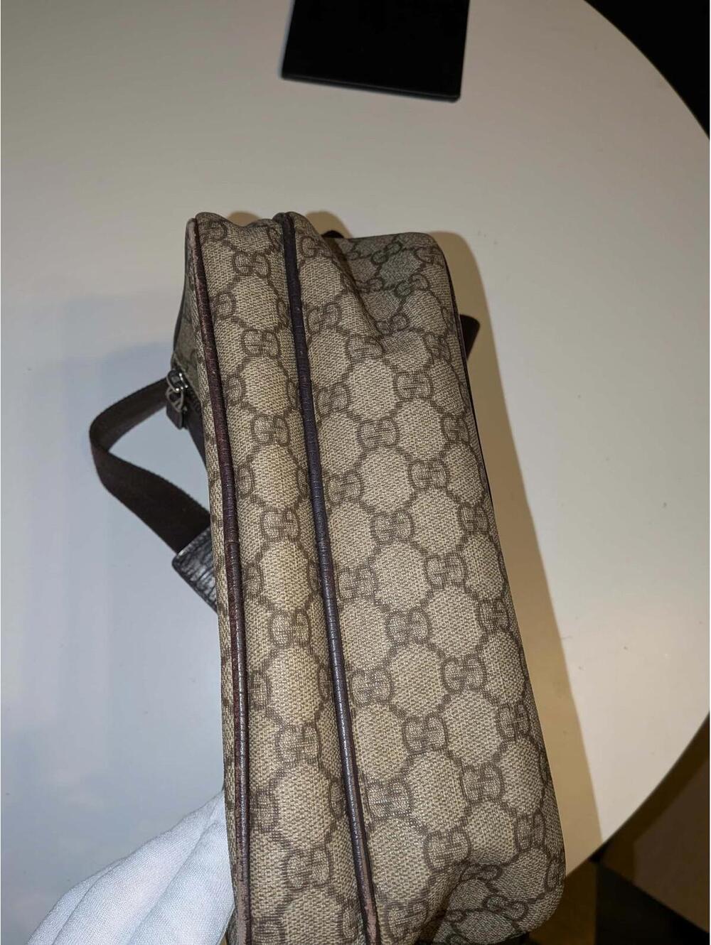 Usa Seller! Authentic! Gucci GG Supreme Canvas Shoulder Bag Brown Medium Women - Picture 4 of 9